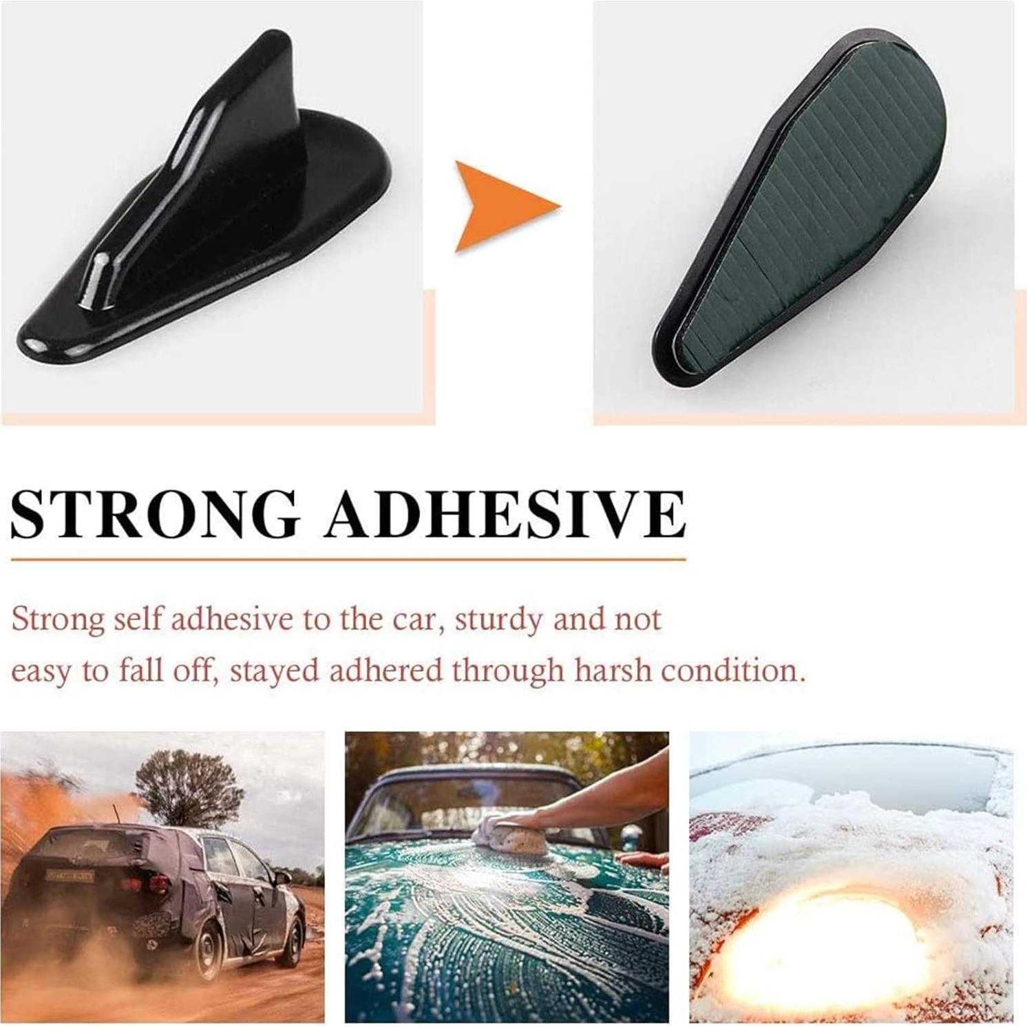 Kit de Difusor Aleta de Tiburón RULLINE 10 Piezas Negro