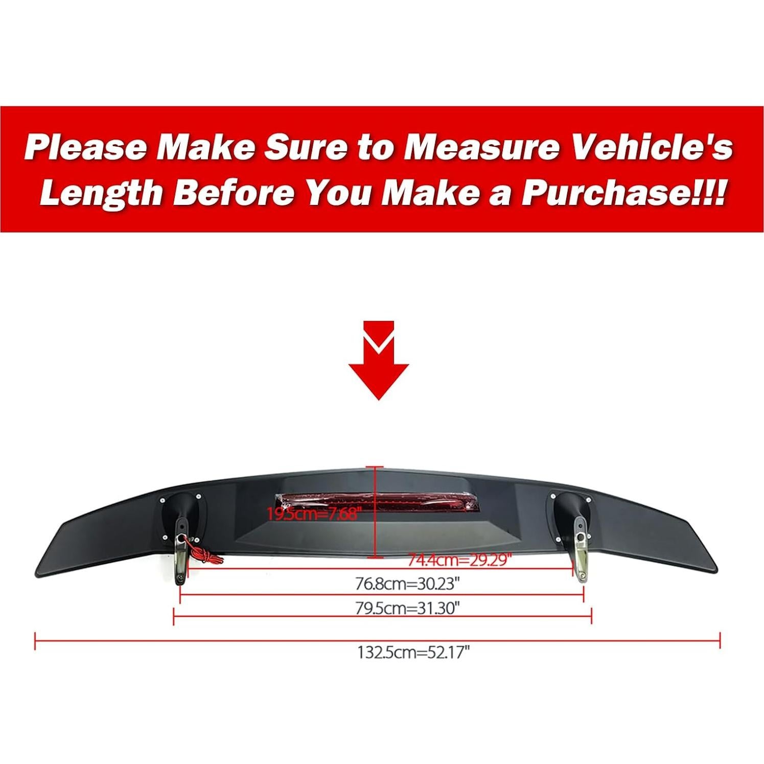 Alerón de Maletero IKON MOTORSPORTS con Luz de Freno LED