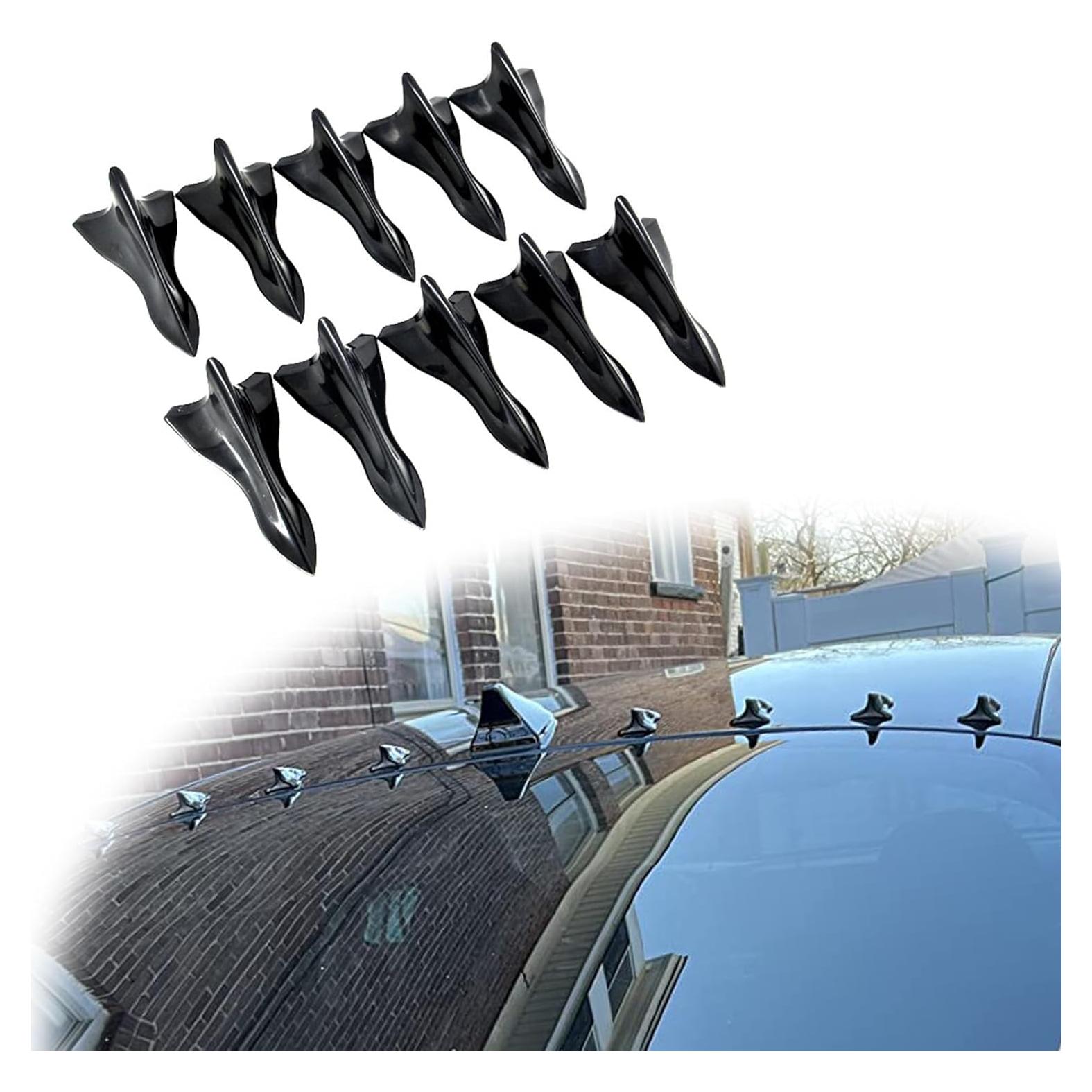 Difusor de Aleta de Tiburón Augeny 10 PCS Universal Negro
