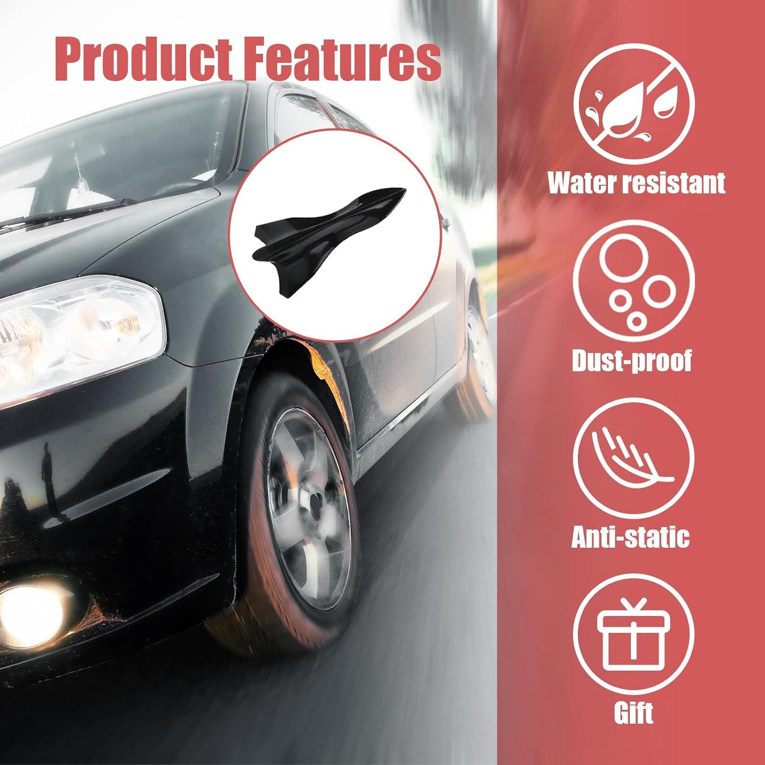 Difusor de Aleta de Tiburón Augeny 10 PCS Universal Negro