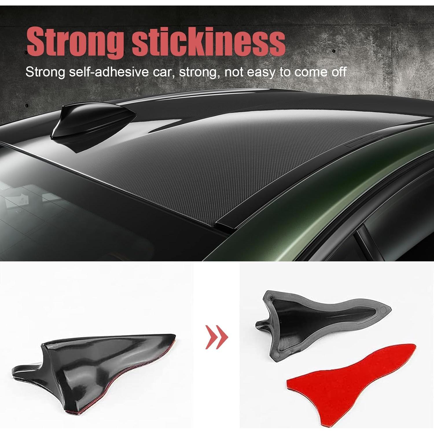 Difusor de Aleta de Tiburón Augeny 10 PCS Universal Negro