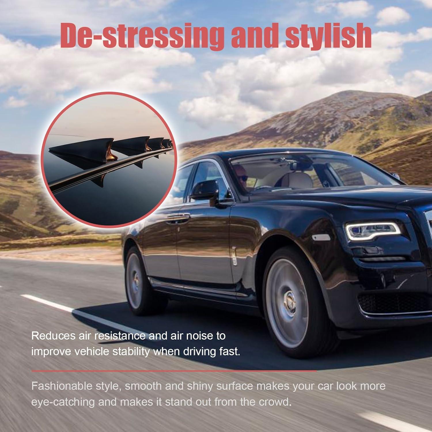 Difusor de Aleta de Tiburón Augeny 10 PCS Universal Negro