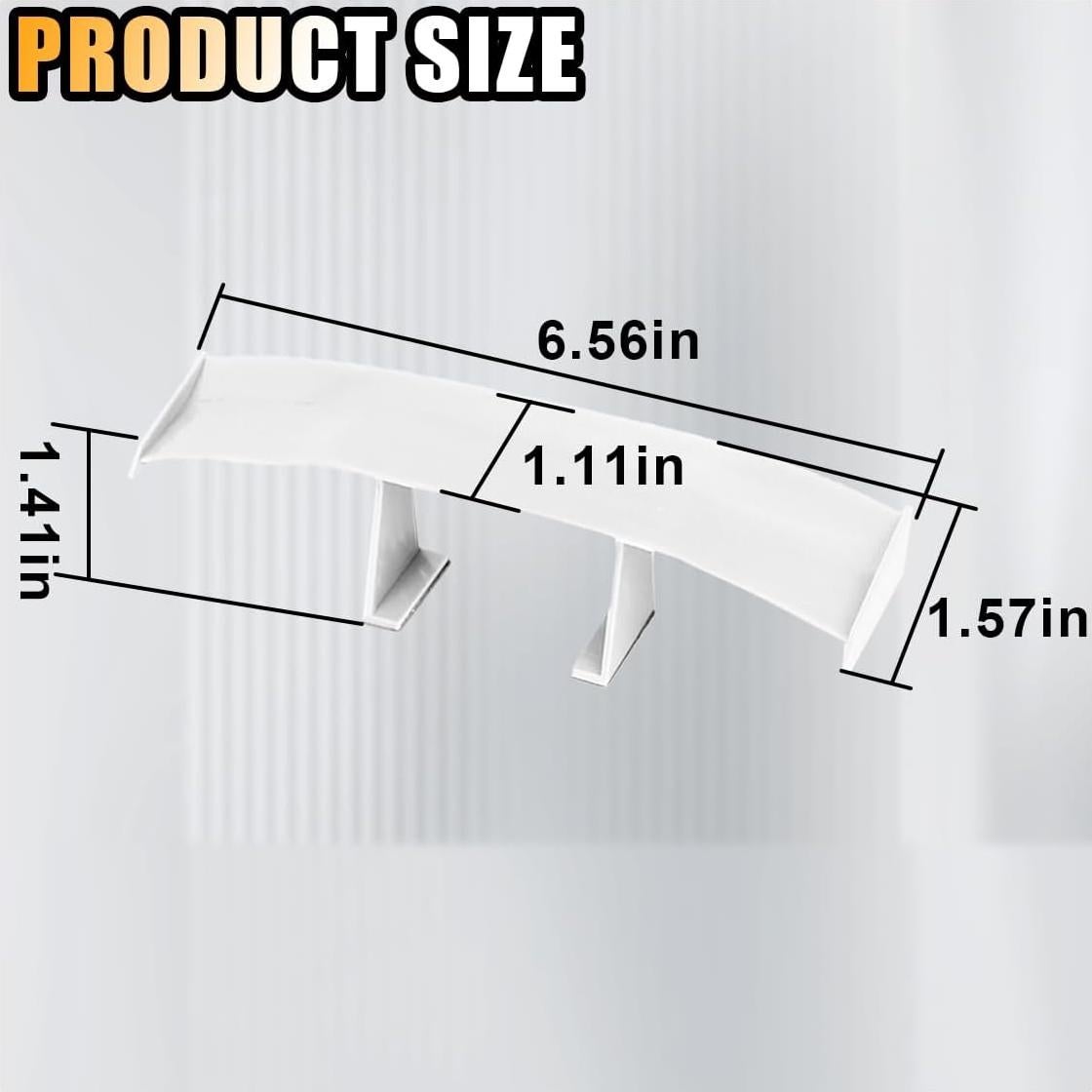 Alerón Mini Universal SMILFUY para Auto 16.66x4cm Blanco