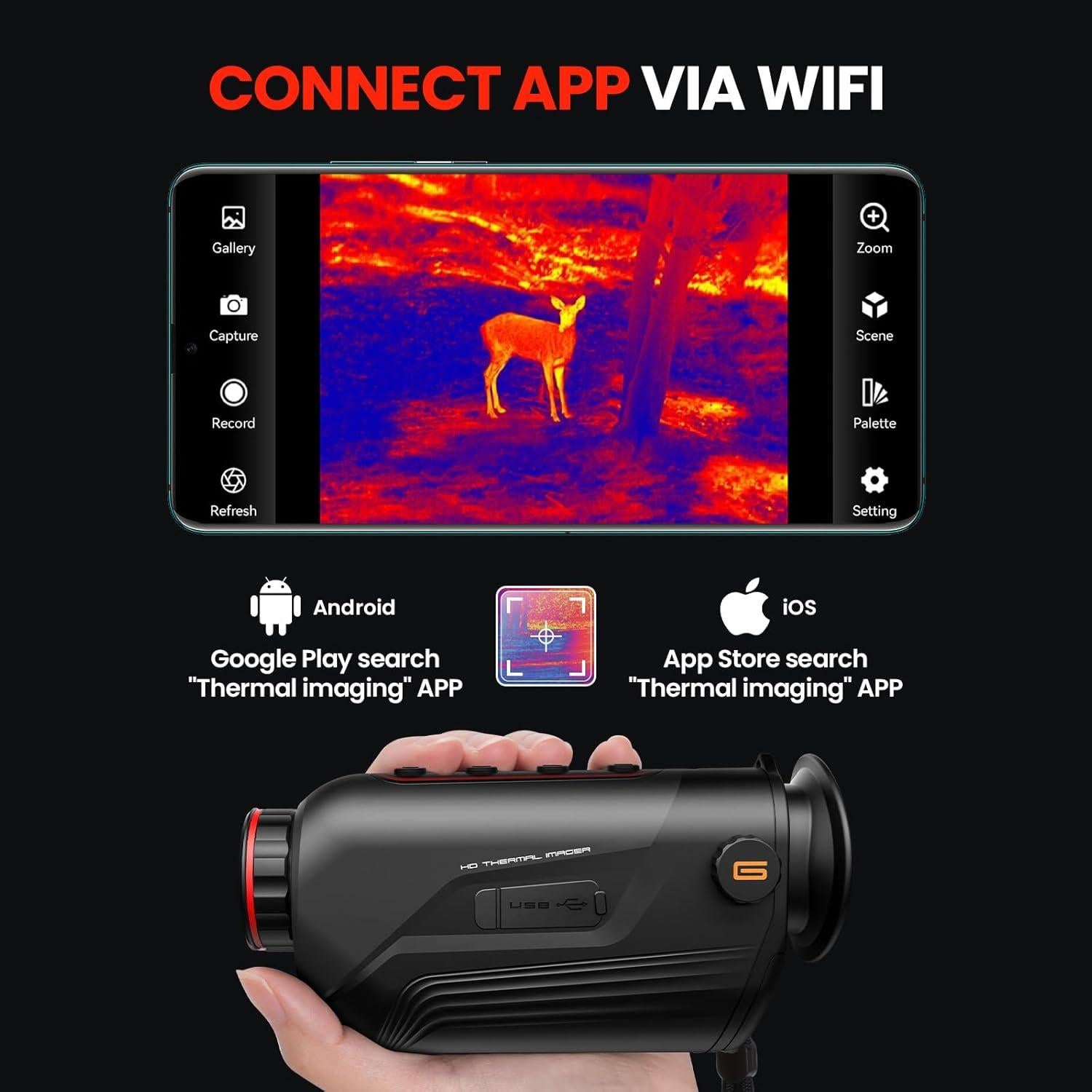 Monóculo Térmico GOYOJO 15mm 256x192 Visión Nocturna