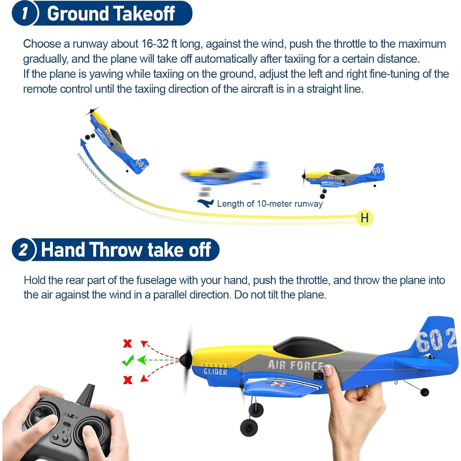 Avián RC Toileum P-51D 3 Canales 2 Baterías 350mAh