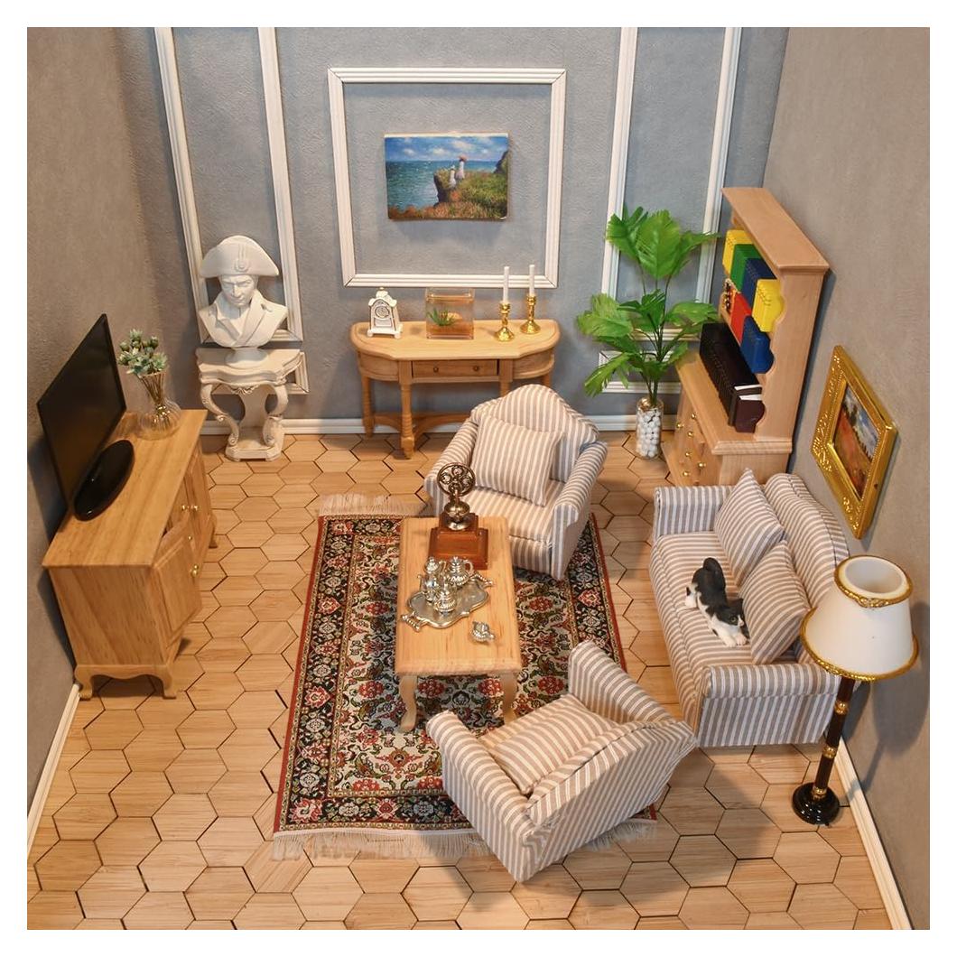 Muebles Clásicos para Casa de Muñecas iLAND 7 Piezas