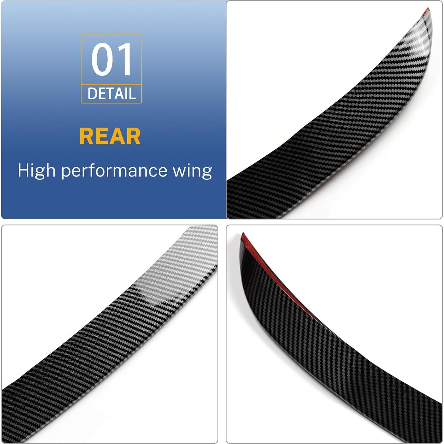 Alerón Trasero ABS Fibra de Carbono para Tesla Model Y 2025 2026