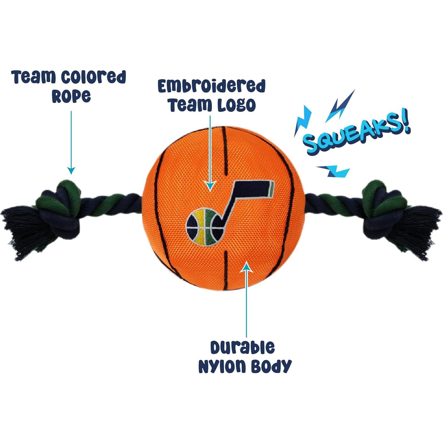 Juguete para mascotas NBA Utah Jazz - Baloncesto con cuerda