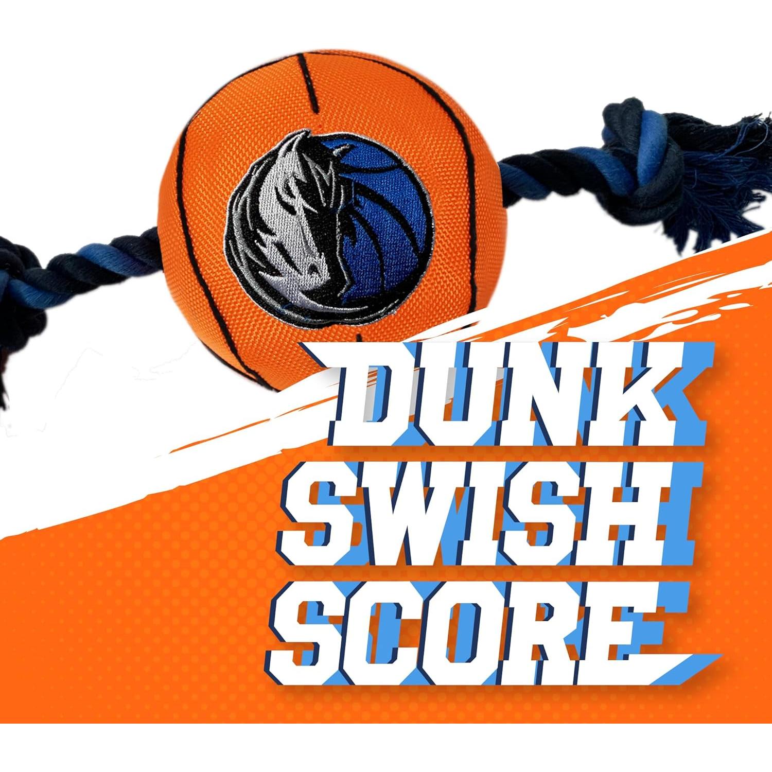 Juguete para mascotas NBA Dallas Mavericks con cuerda y squeaker