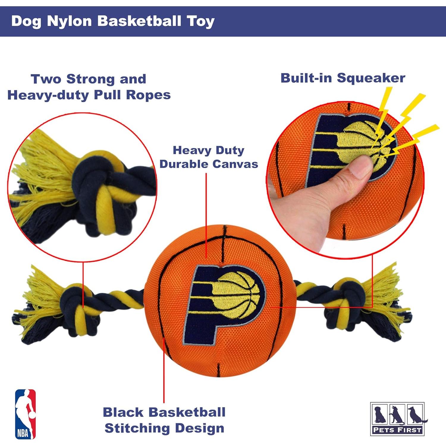 Juguete para mascotas NBA Indiana Pacers - Nylon resistente