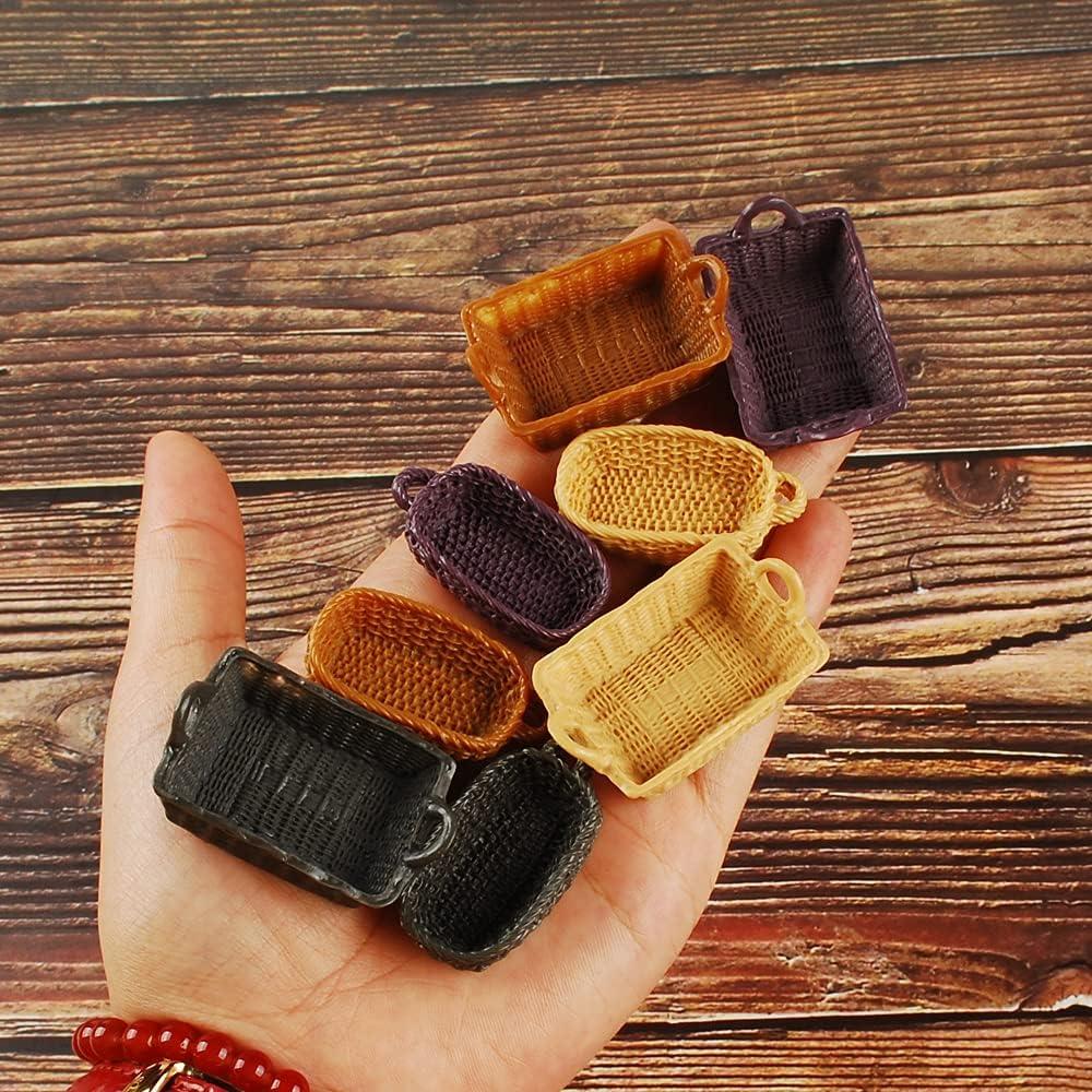 NWFashion 8 Piezas Mini Cesta de Pan para Casa de Muñecas