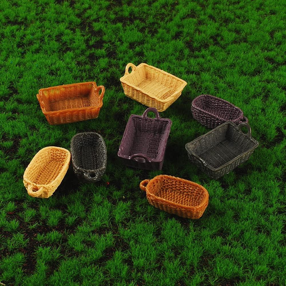 NWFashion 8 Piezas Mini Cesta de Pan para Casa de Muñecas