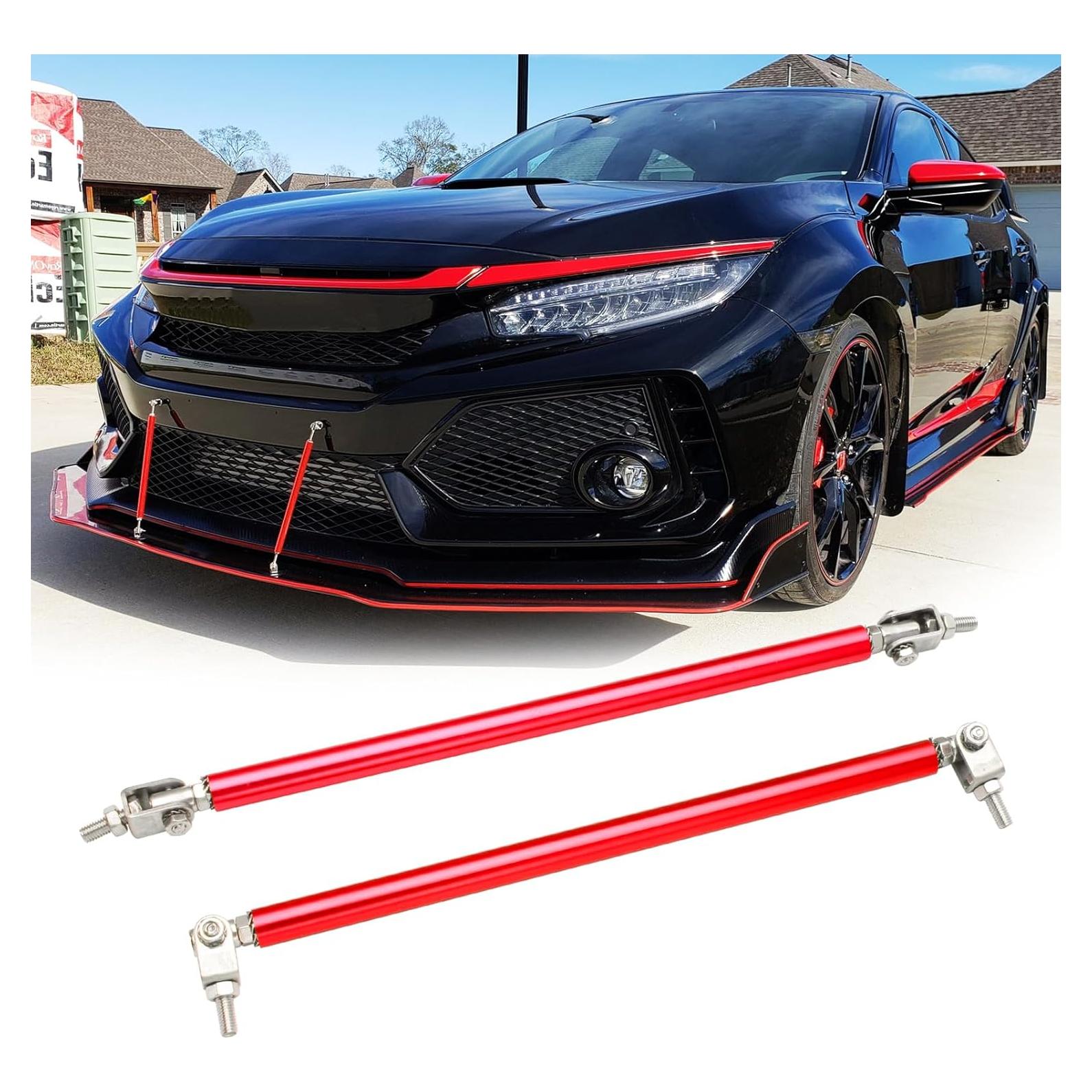 Varilla de Soporte de Lip Frontal DREAMOTOR Ajustable 20-28cm Rojo