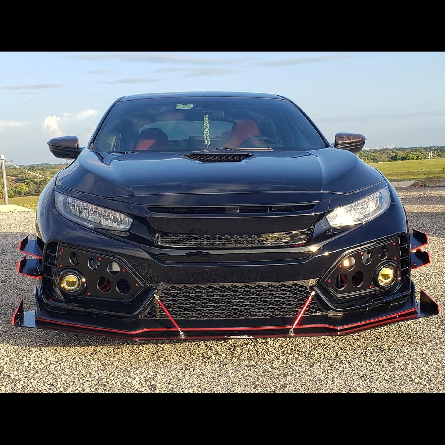 Varilla de Soporte de Lip Frontal DREAMOTOR Ajustable 20-28cm Rojo