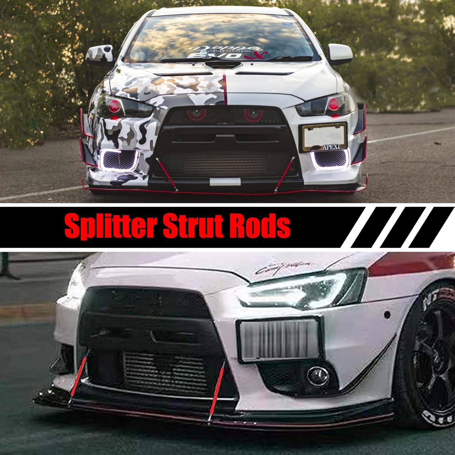 Varilla de Soporte de Lip Frontal DREAMOTOR Ajustable 20-28cm Rojo