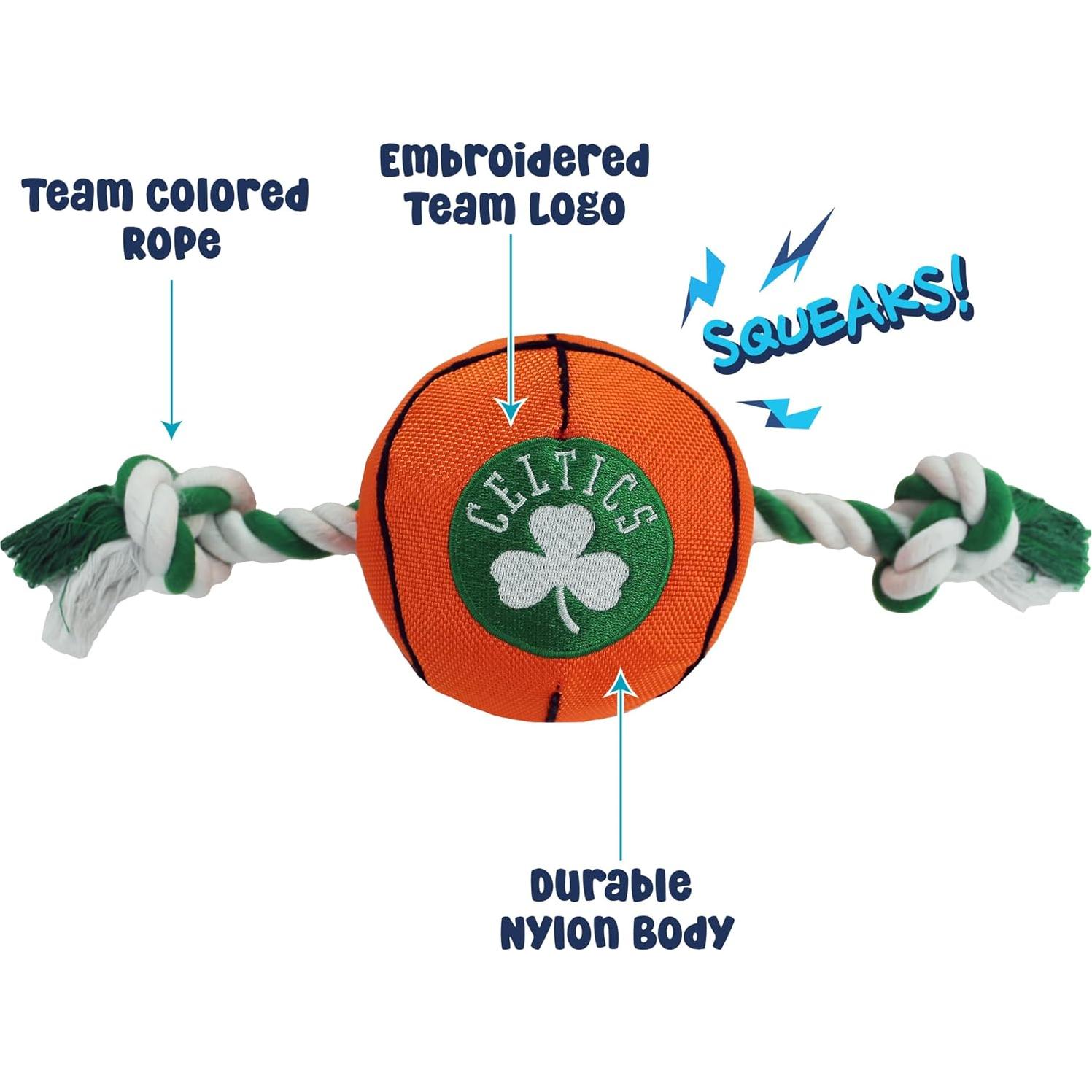 Juguete para mascotas NBA Boston Celtics - Baloncesto con cuerda