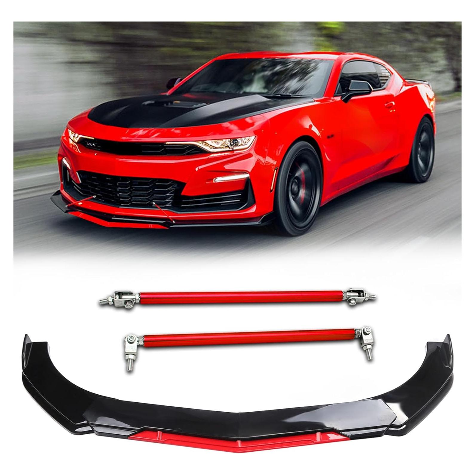 Labio Frontal Universal DEERMOTO Ajustable Rojo con Varillas