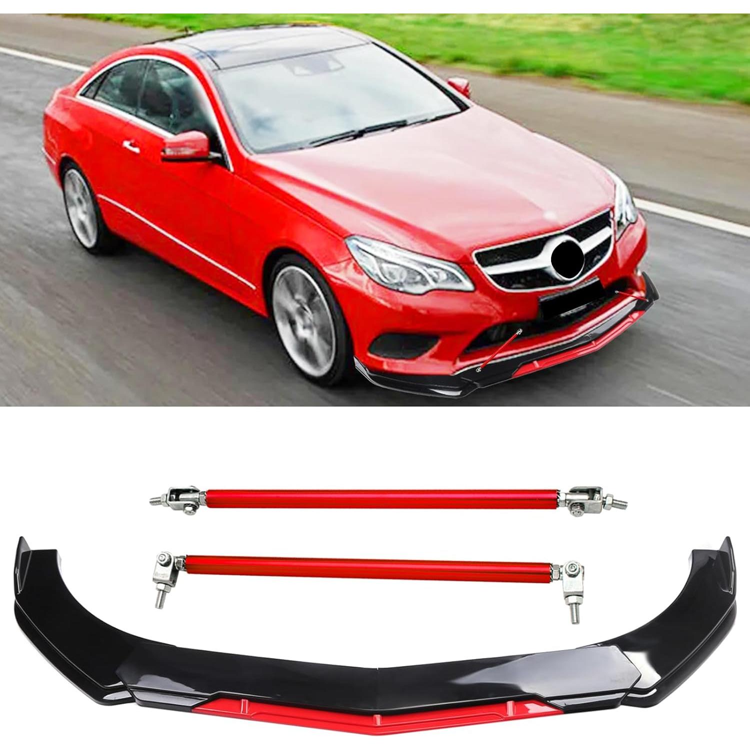 Labio Frontal Universal DEERMOTO Ajustable Rojo con Varillas