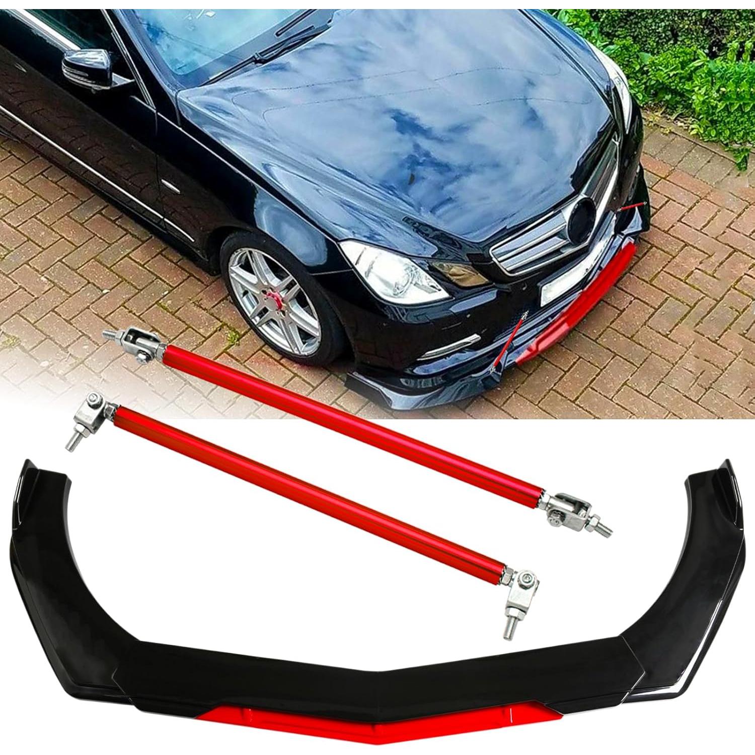 Labio Frontal Universal DEERMOTO Ajustable Rojo con Varillas