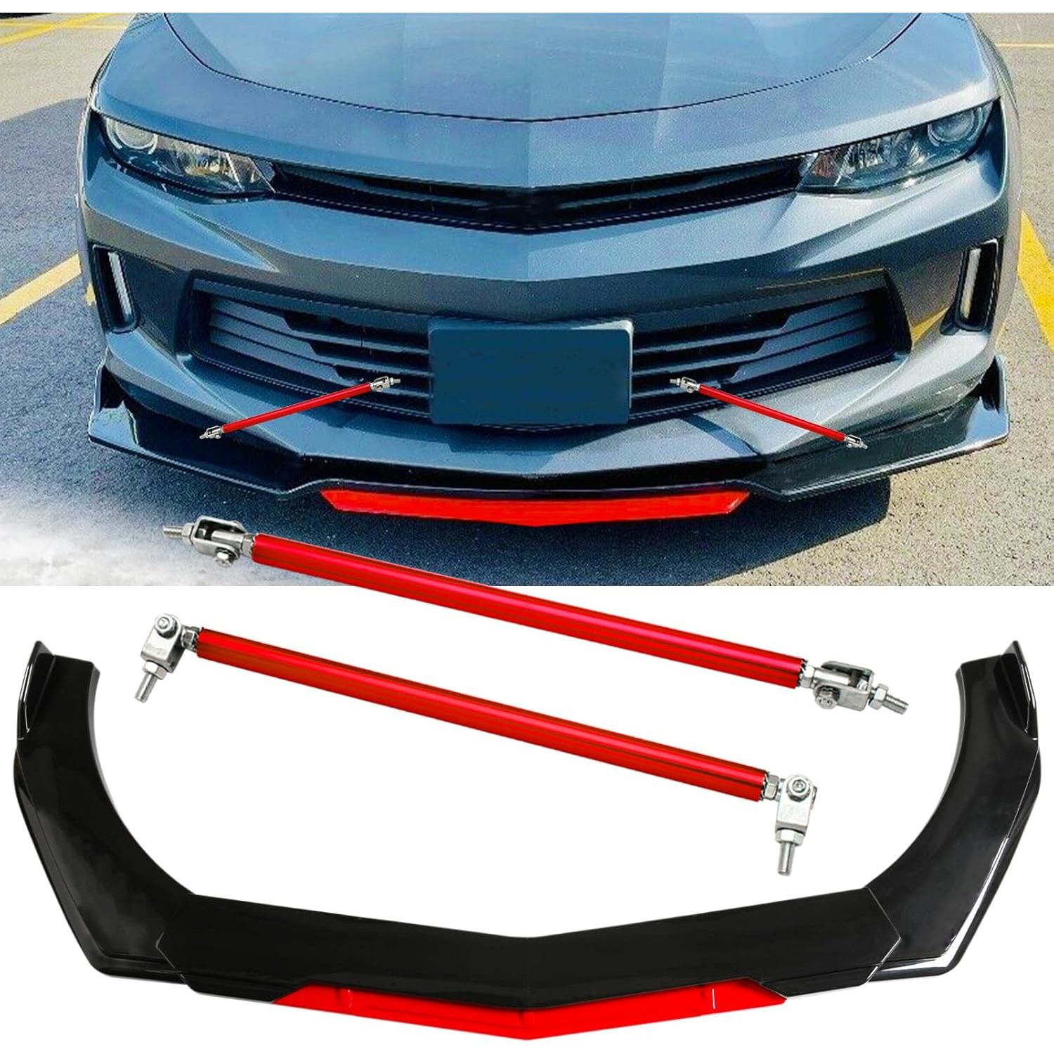 Labio Frontal Universal DEERMOTO Ajustable Rojo con Varillas