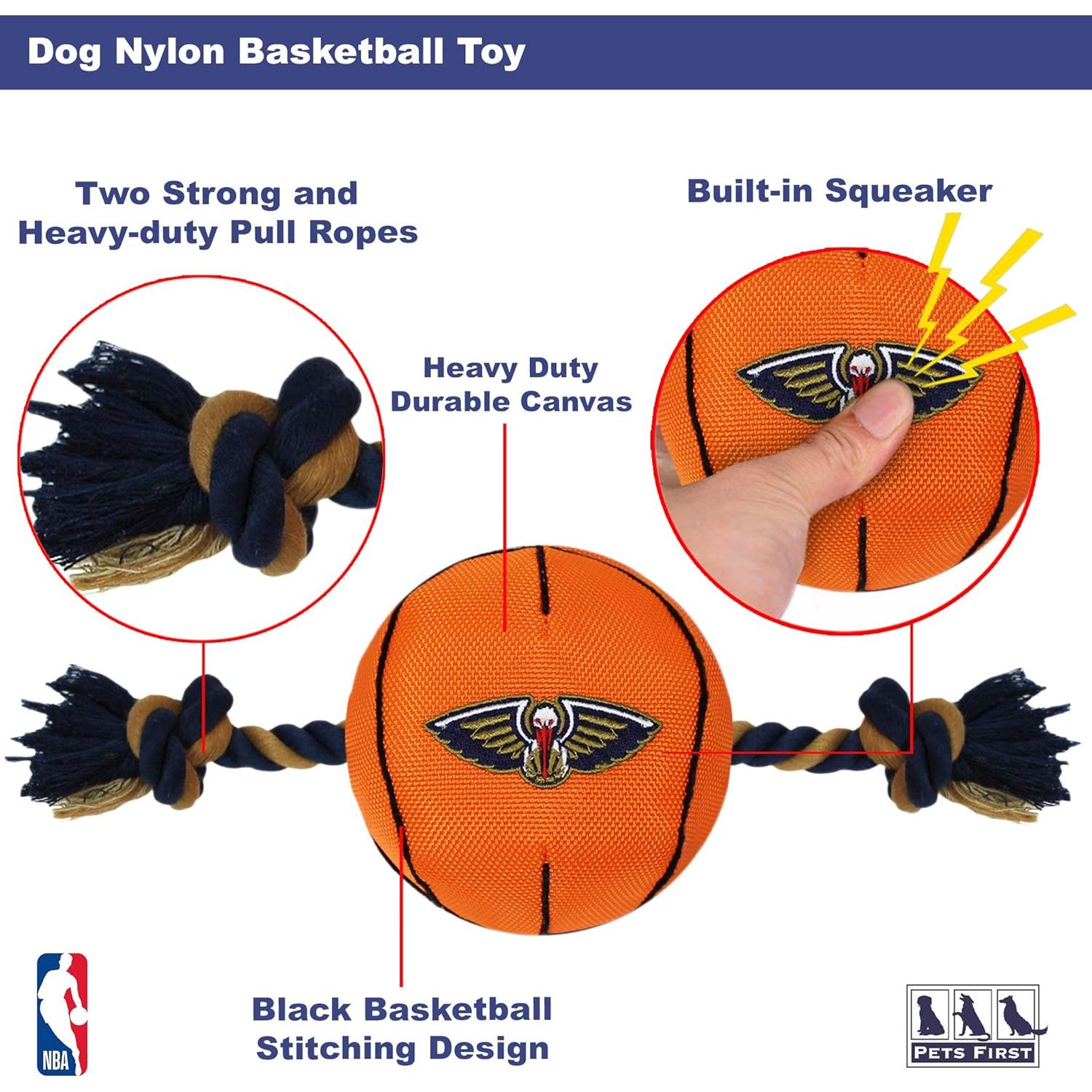 Juguete para perros NBA New Orleans Pelicans con cuerda