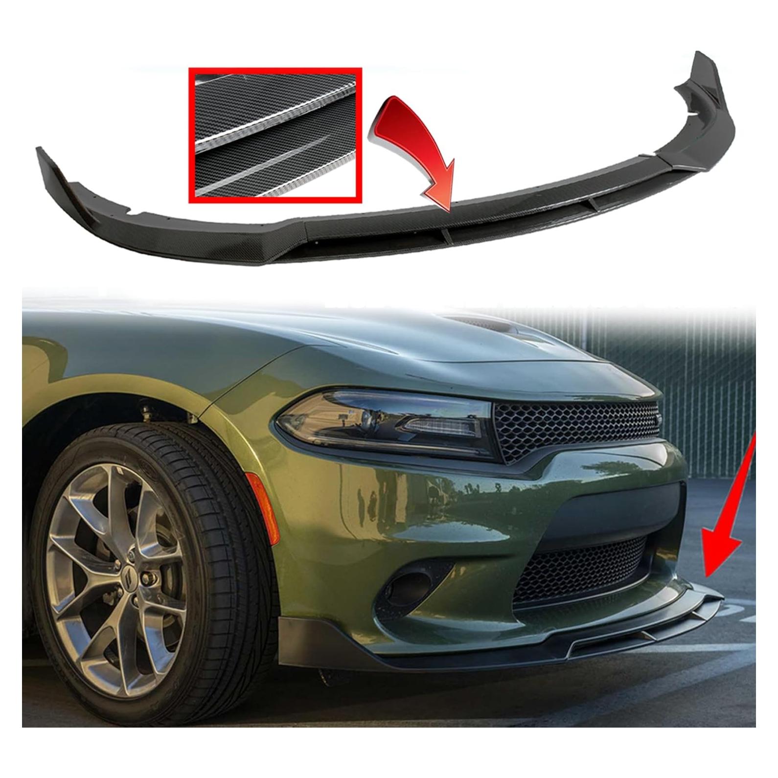 Spoiler Splitter Fibra de Carbono MUTUSAISI para Dodge Charger 2015-2023