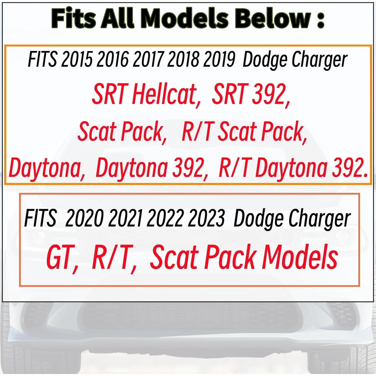 Spoiler Splitter Fibra de Carbono MUTUSAISI para Dodge Charger 2015-2023