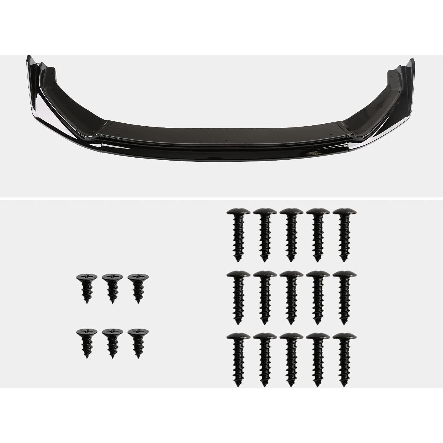 Labio de Parachoques Frontal Negro Brillante Spec-D Honda Fit 2014-2017