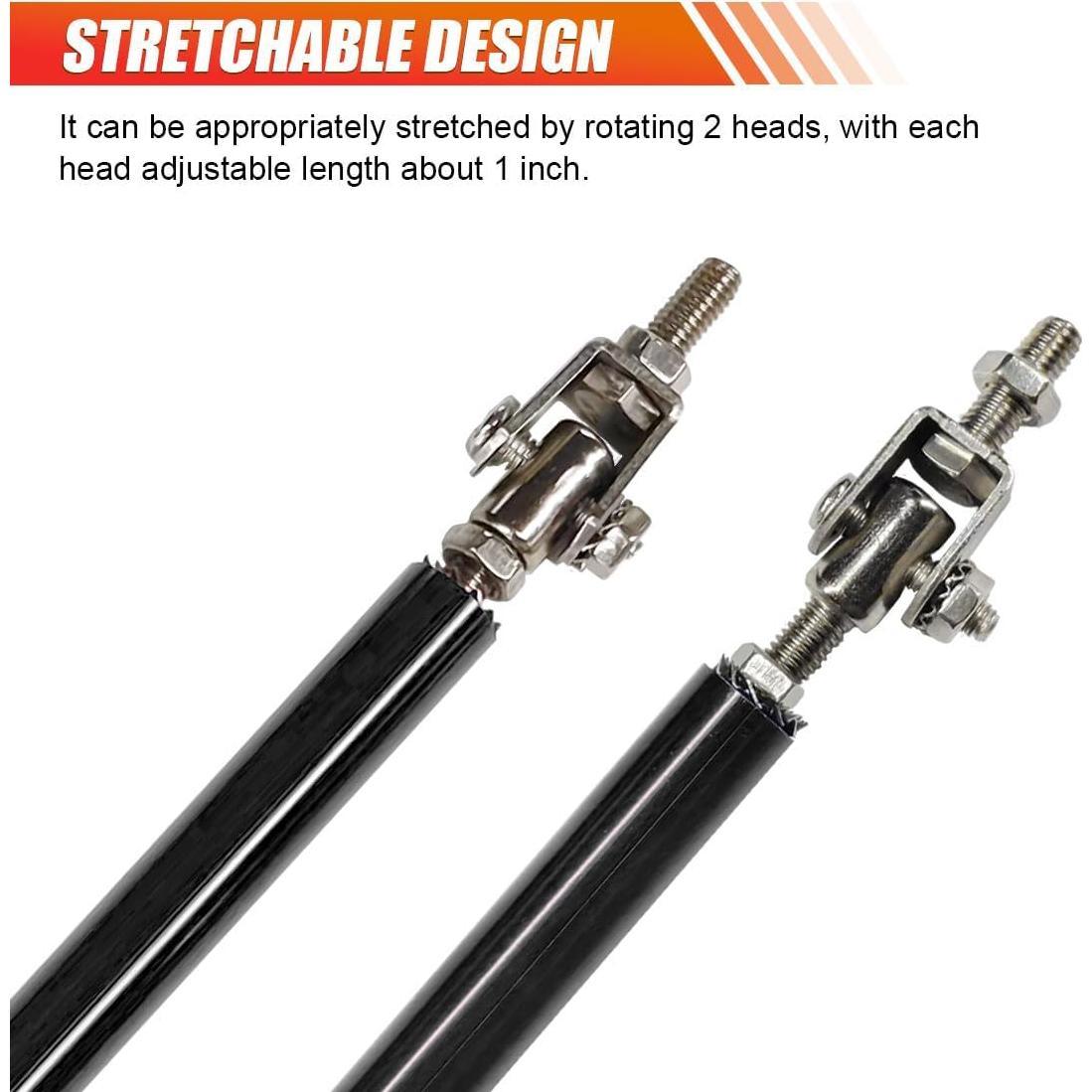 Varillas de Soporte Ajustables LHDOS para Parachoques Coche Negro