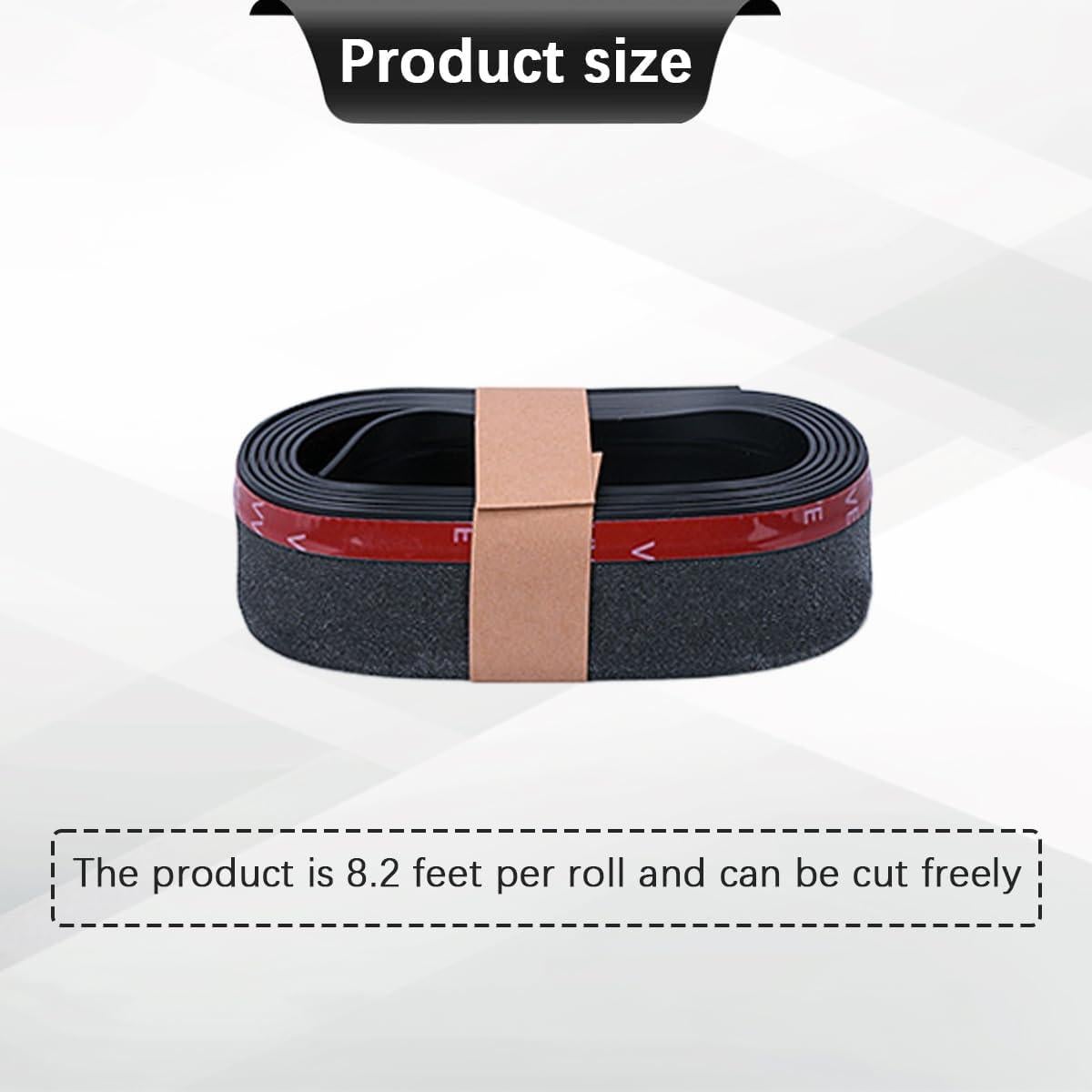 Spoiler de Parachoques Delantero Sandfren 2.5m Goma Universal Negro