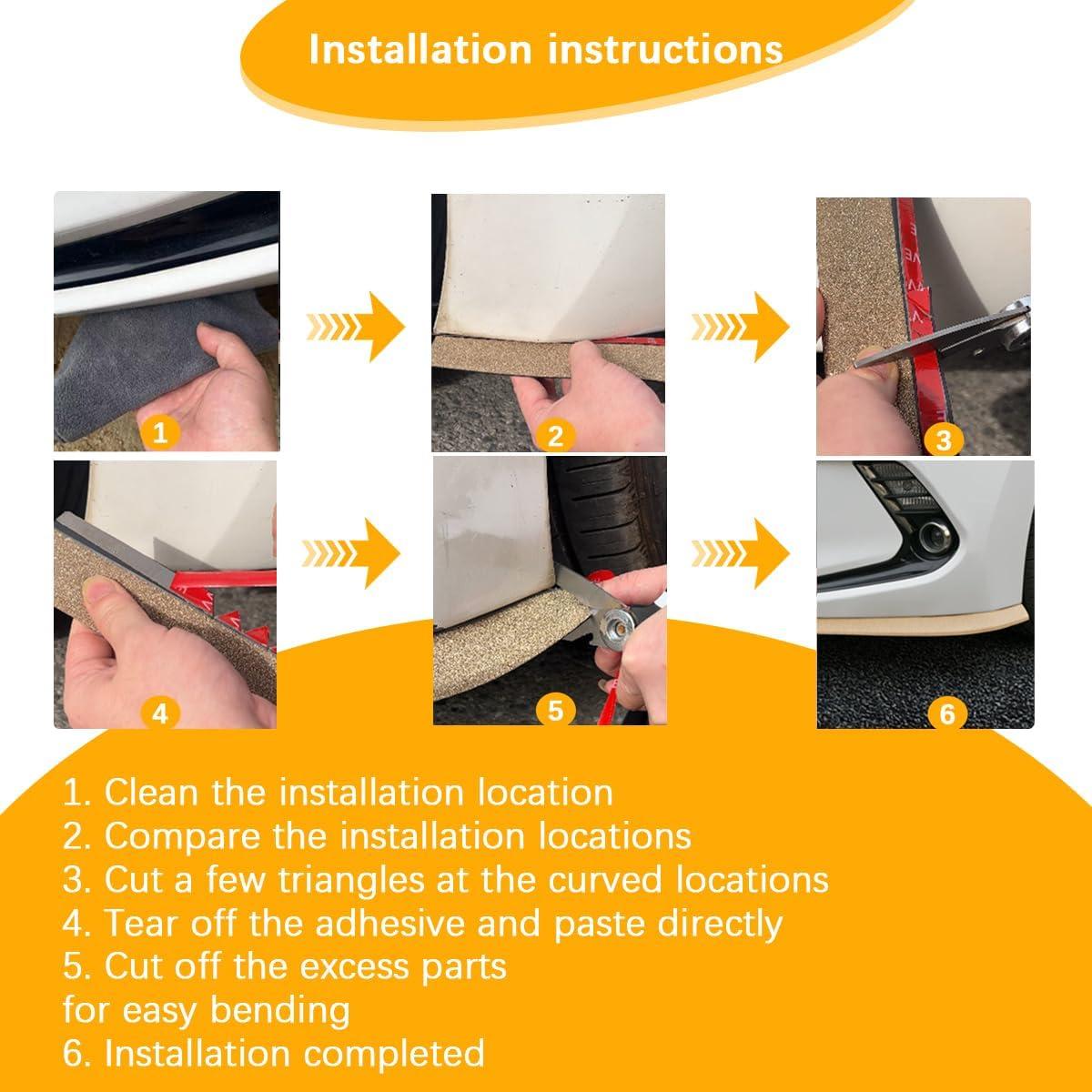 Spoiler de Parachoques Delantero Sandfren 2.5m Goma Universal Negro