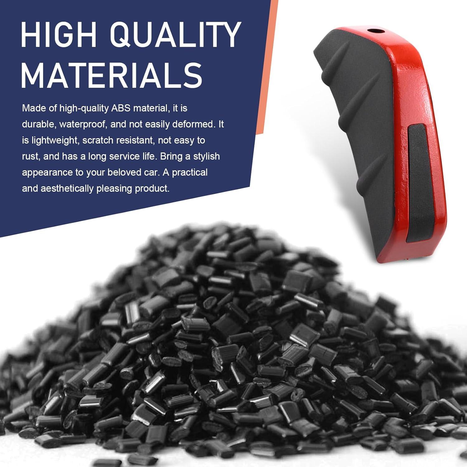 Difusor de Labio Inferior de Parachoques Icykale 4 PCS Rojo