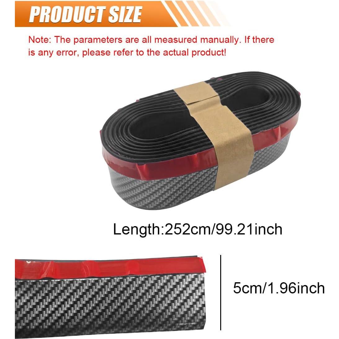 Labio Spoiler Parachoques Frontal YoRise 2.5m Caucho Negro