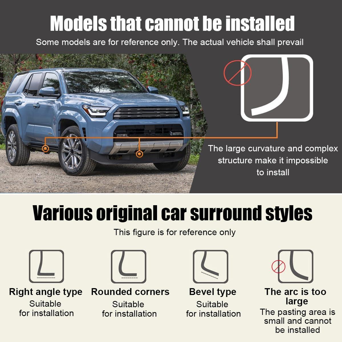 Labio Spoiler Parachoques Frontal YoRise 2.5m Caucho Negro