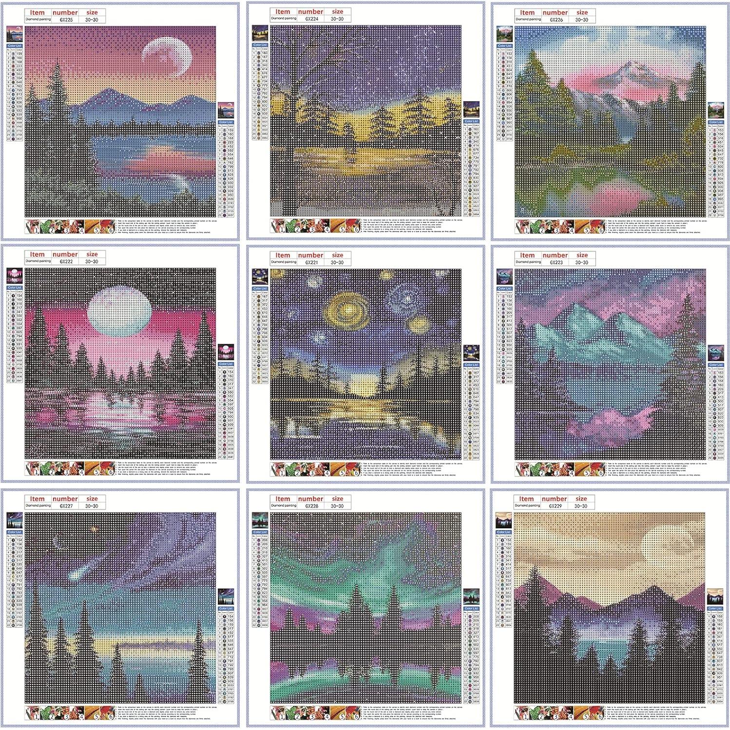 Kit de Pintura de Diamante TWBB 9 Piezas 30x30 cm