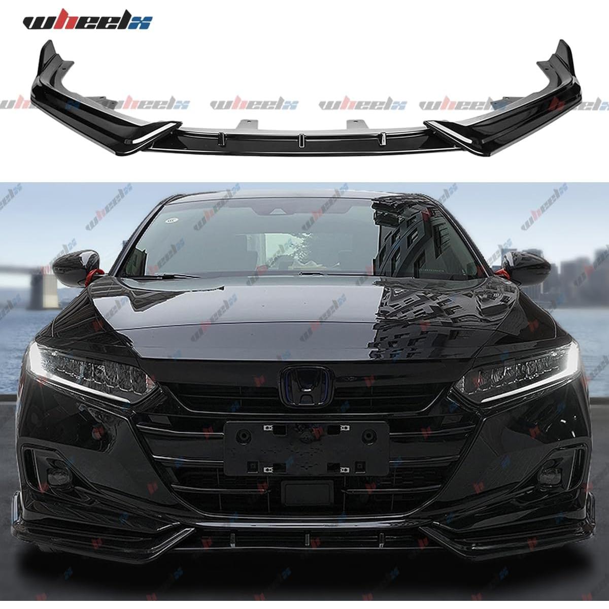Labio Frontal WheelX para Honda Accord 2021-2022 Negro Brillante