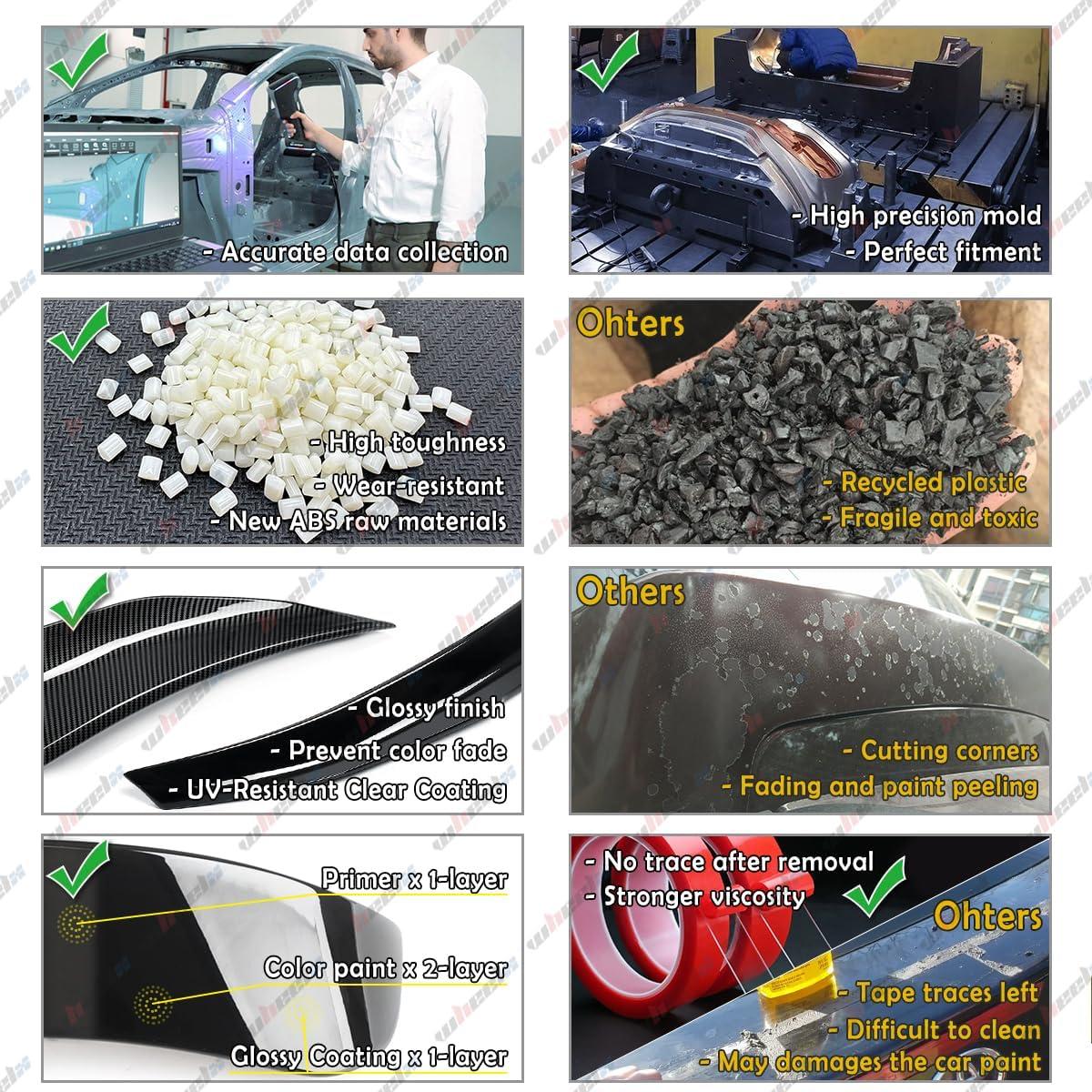 Labio Frontal WheelX para Honda Accord 2021-2022 Negro Brillante