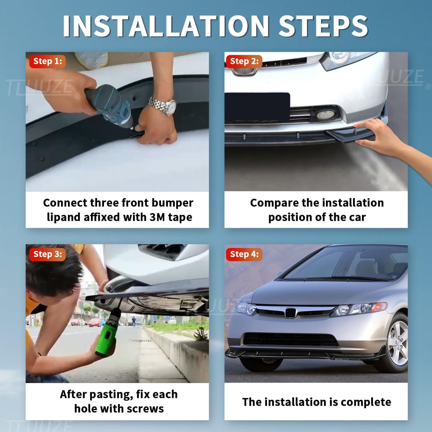 Spoiler Labio Frontal Tluuze para Honda Civic 2006-2008