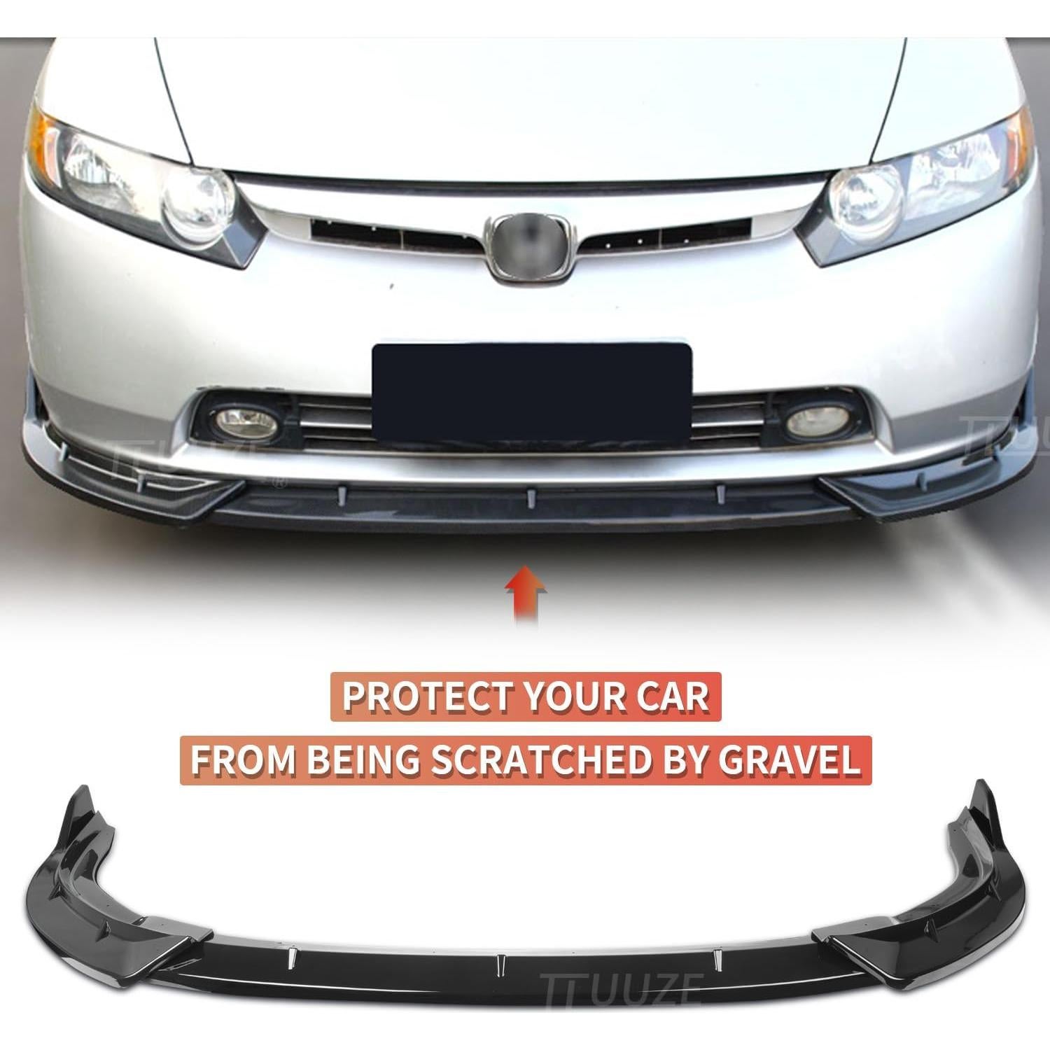 Spoiler Labio Frontal Tluuze para Honda Civic 2006-2008
