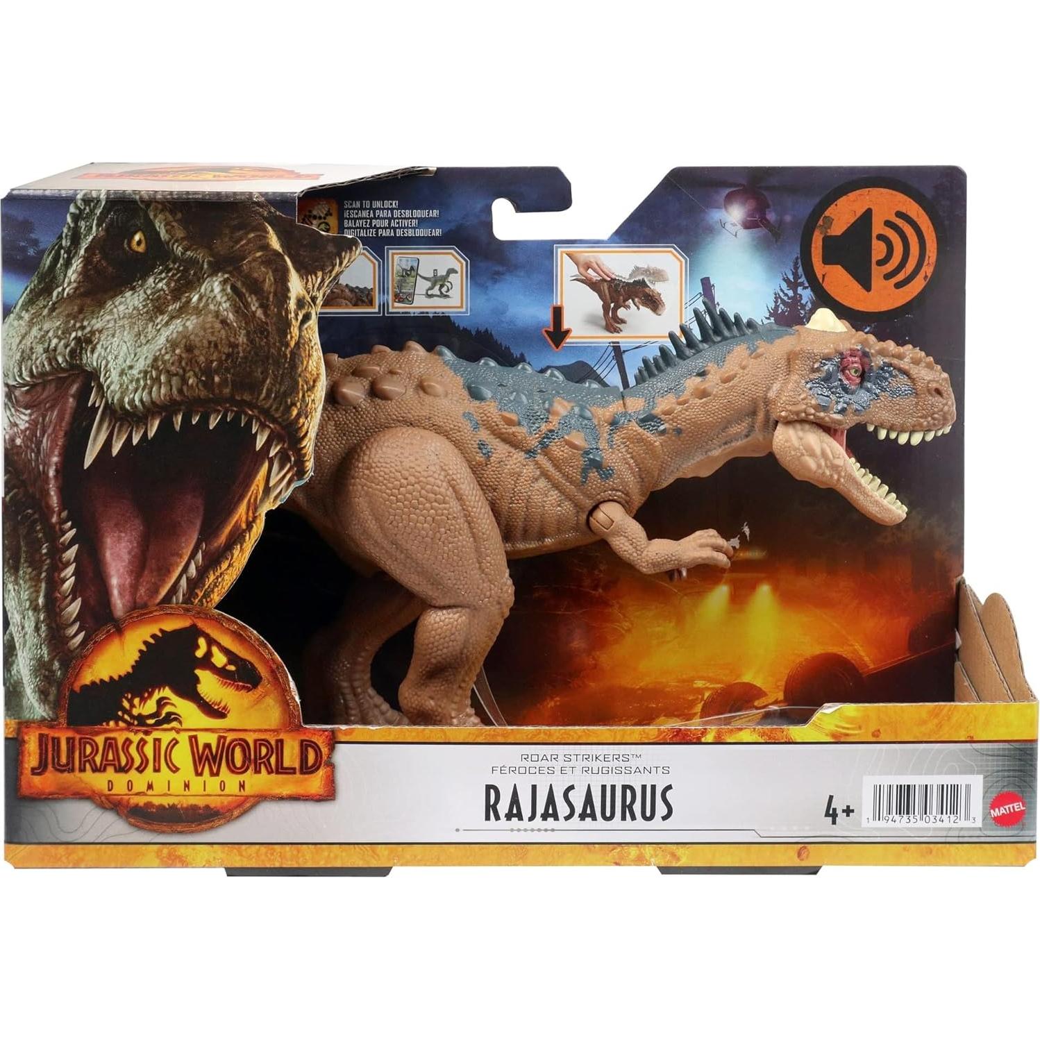 Figura de Acción Rajasaurus Mattel Jurassic World 33 cm con Sonido