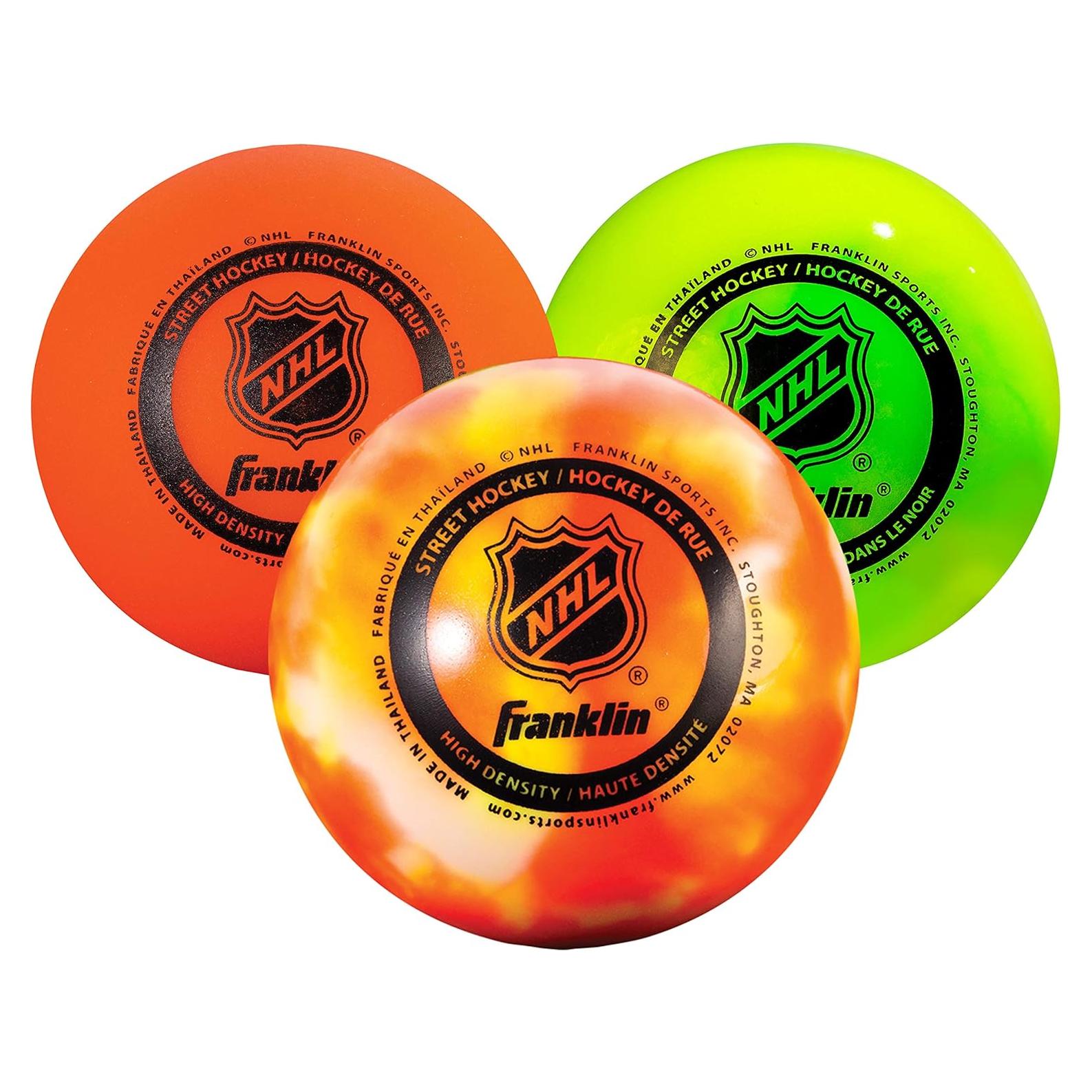 Pelotas de Hockey Callejero Franklin Sports NHL - Bolsa de 3