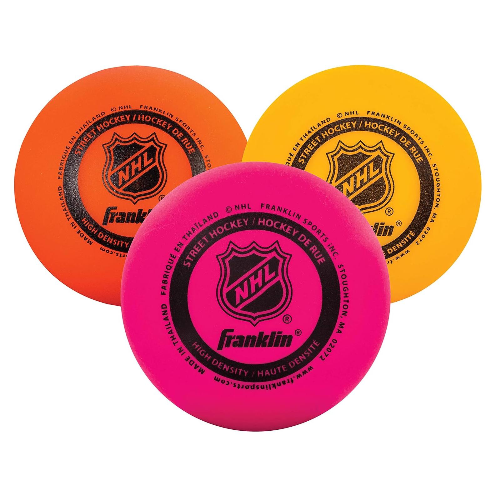 Pelotas de Hockey Callejero Franklin Sports - Bolsa de 3