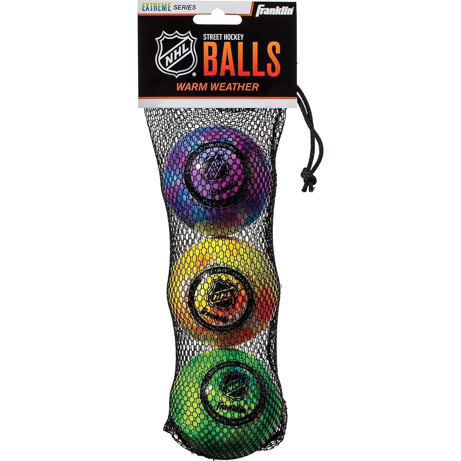 Pelotas de Hockey Callejero Franklin Sports - Bolsa de 3