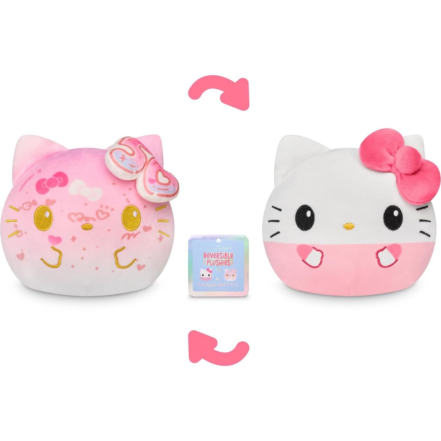 Peluche Reversible TeeTurtle Hello Kitty 50 Aniversario Rosa