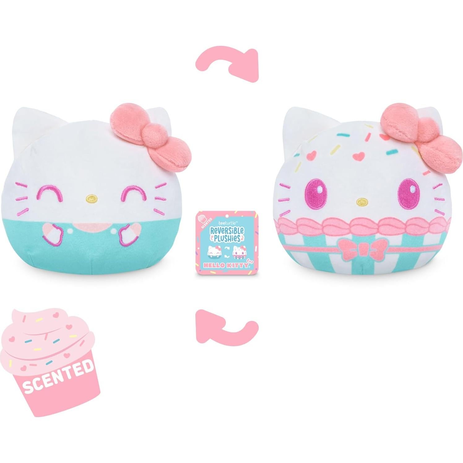 Peluchito Reversible TeeTurtle Hello Kitty Cupcake 10cm