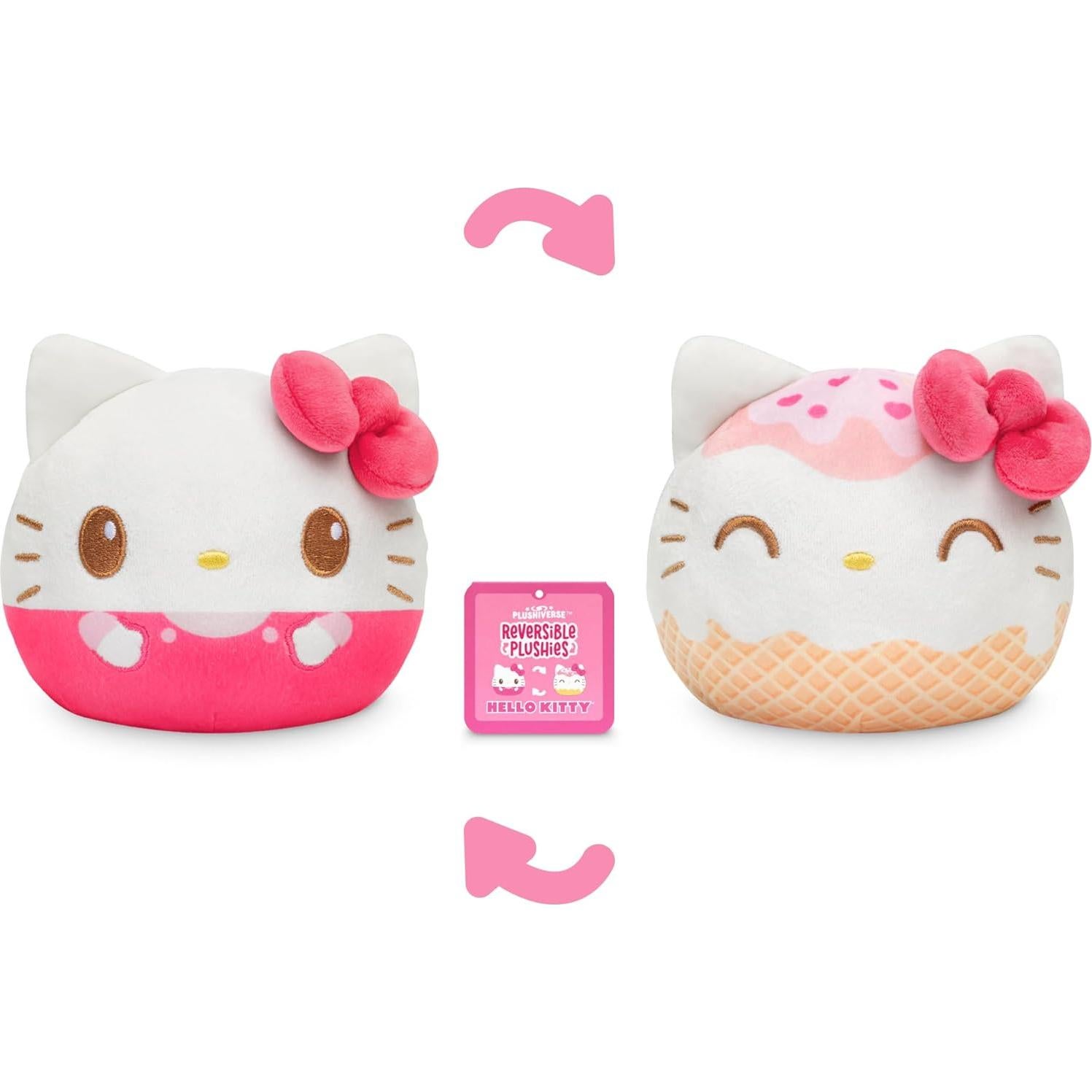 Peluche Reversible TeeTurtle Hello Kitty Helado 10 cm