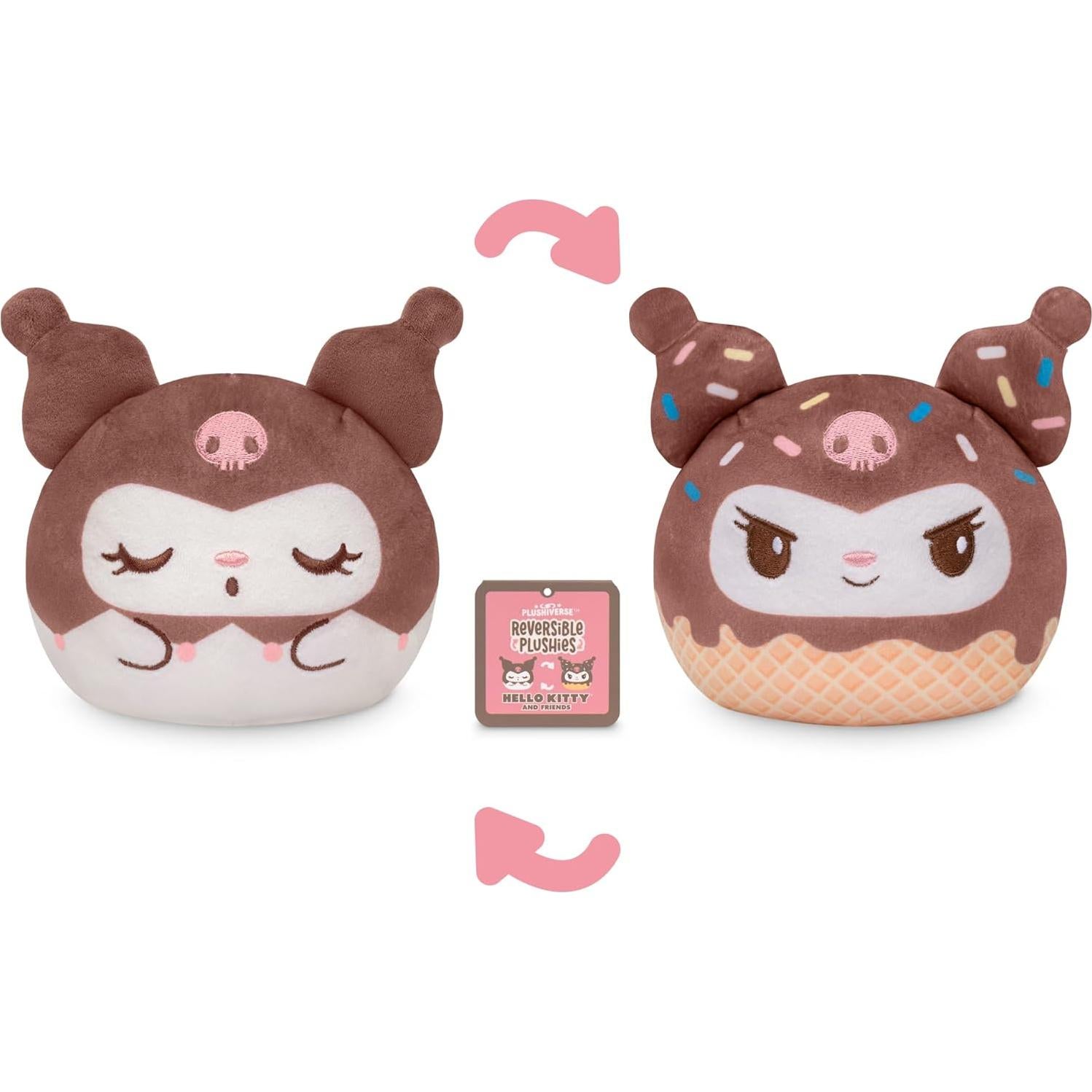 TeeTurtle Peluche Reversible Kuromi Helado 10 cm