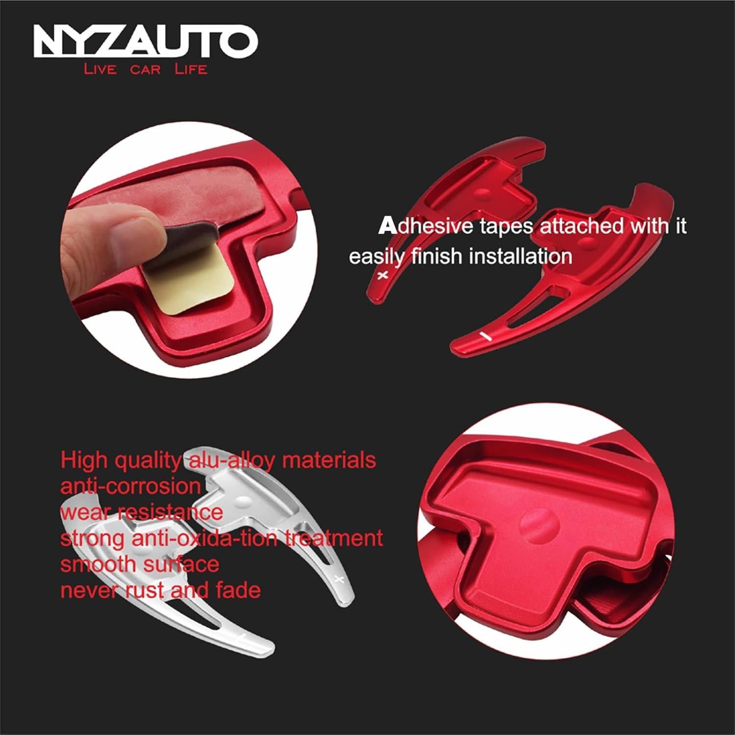 Extensión de Palanca de Cambio NYZAUTO Modelo A Rojo Aluminio