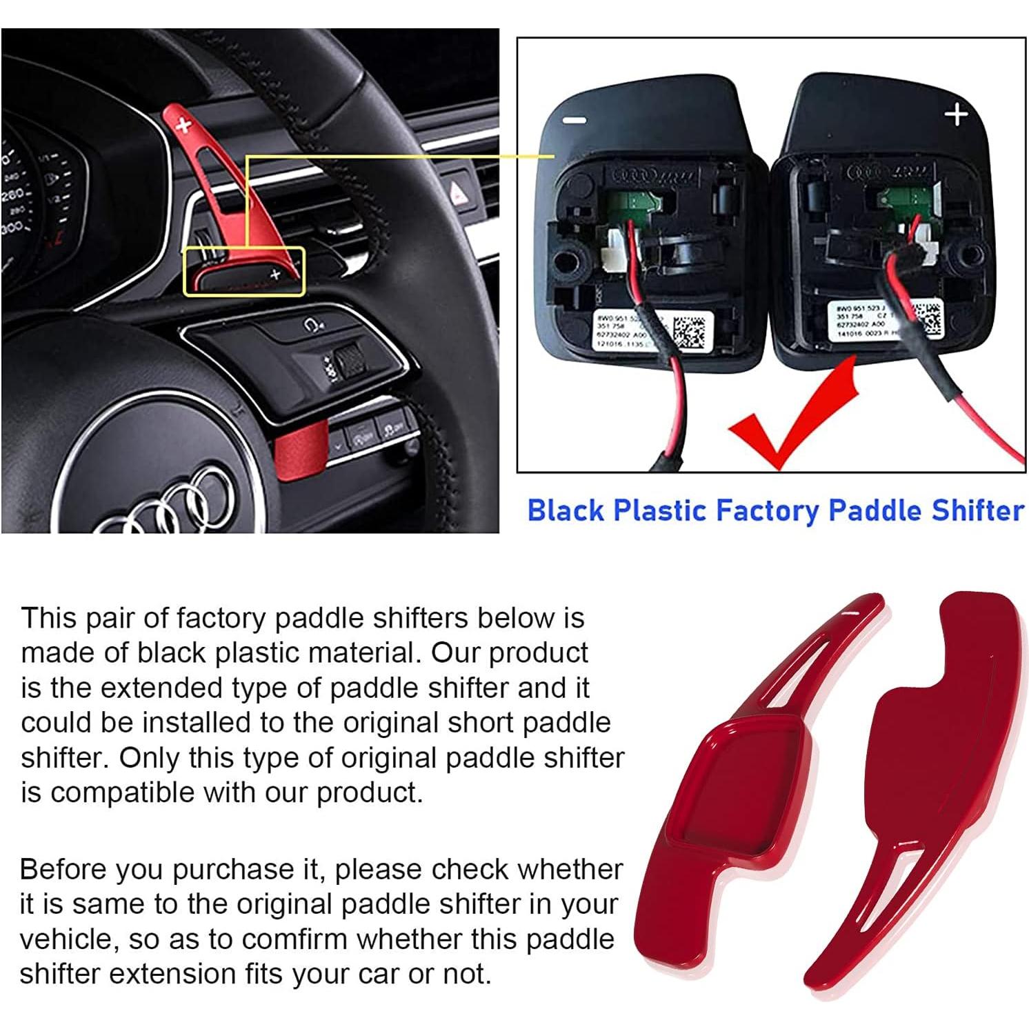 Extensiones de Palanca de Cambio Audi A4 A3 A5 Q5 Q7 Q8 2017-2021 Rojo