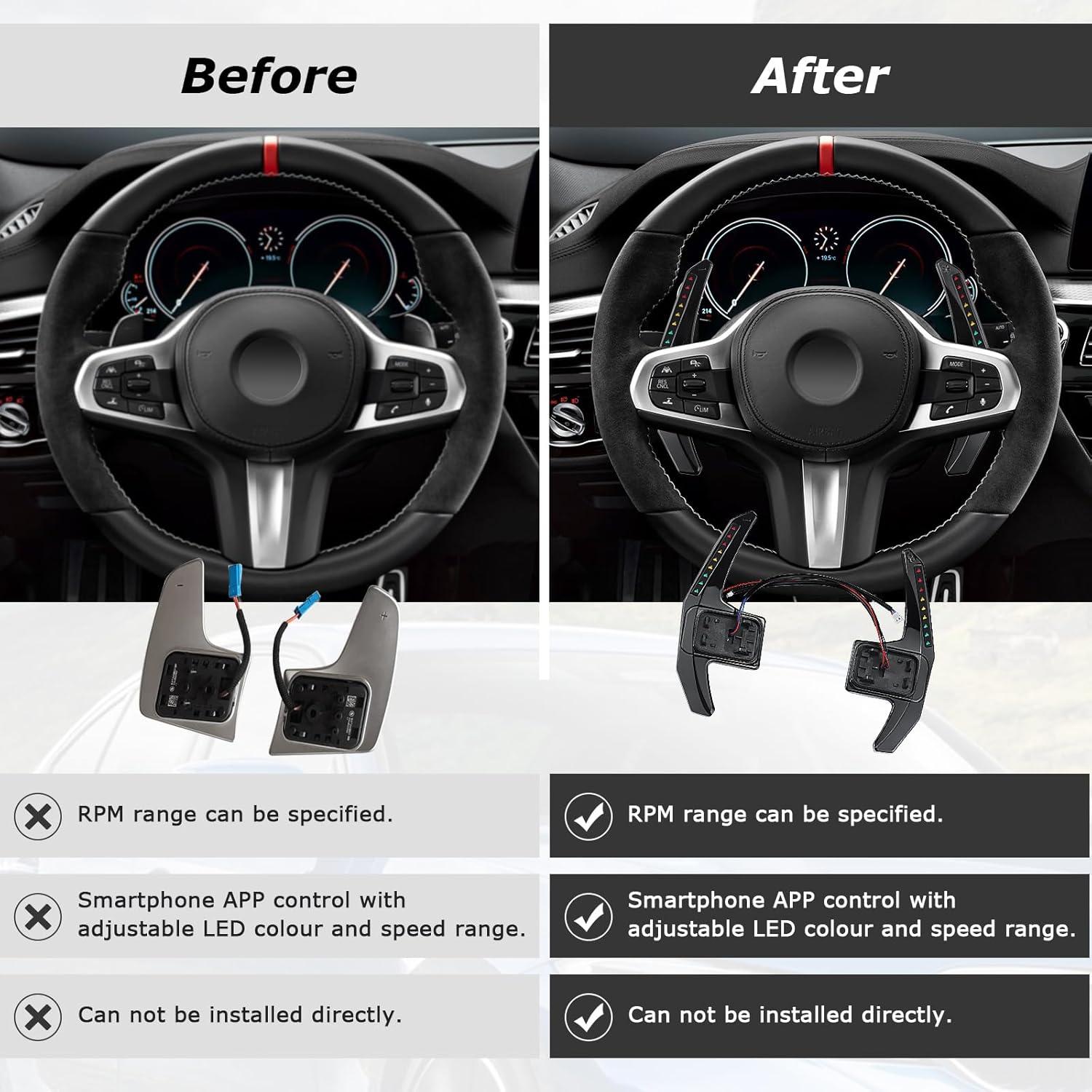 Extensión Palanca de Cambio LED QYMOPAY para BMW 2014+